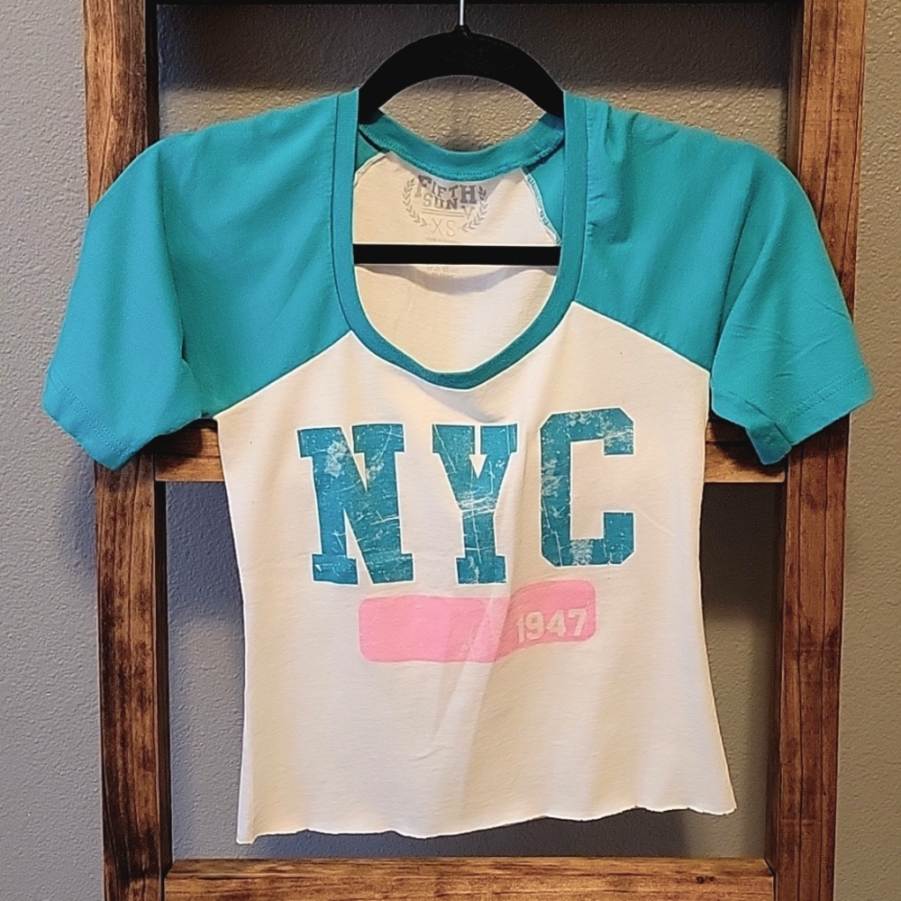 Y2K Cropped Baseball Tee